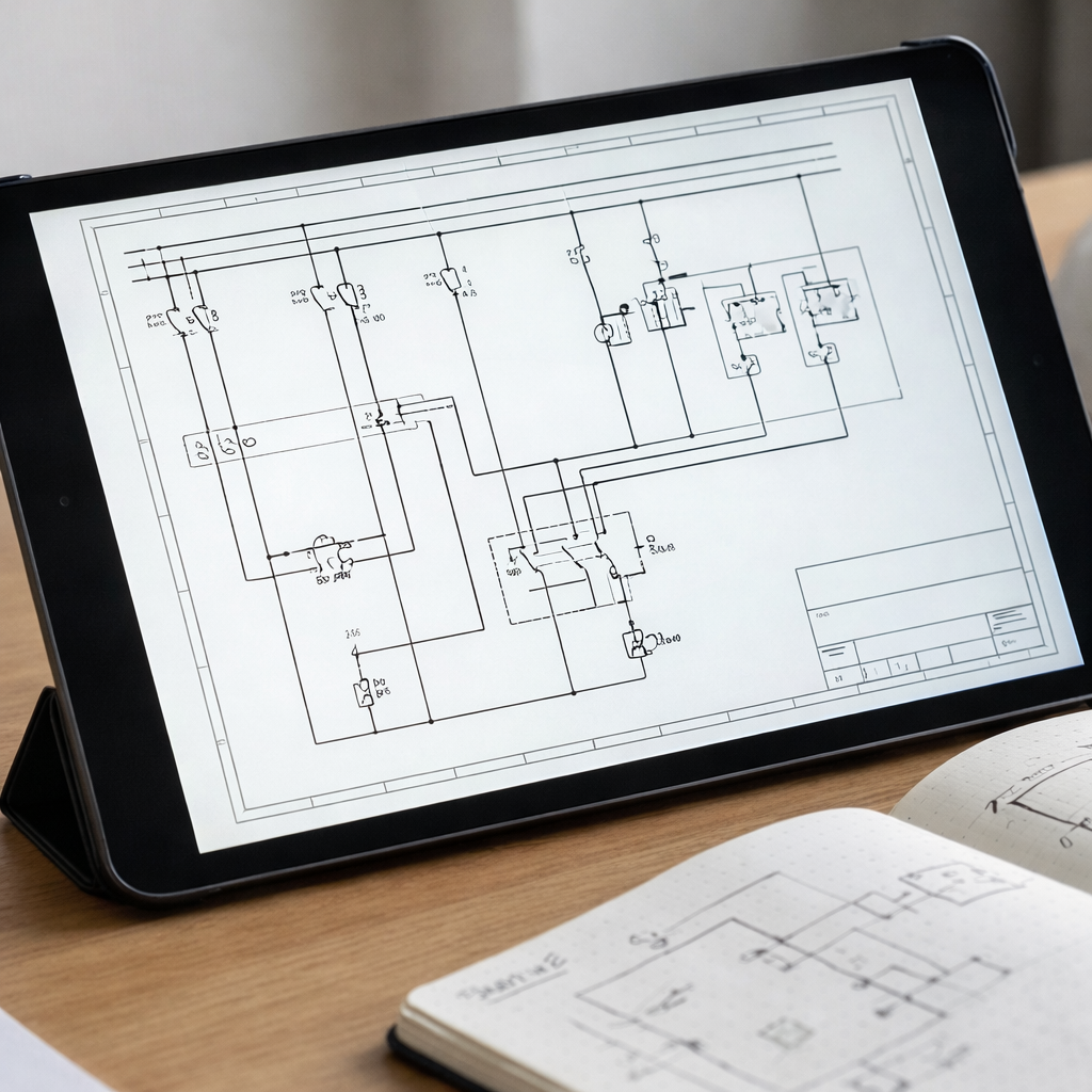 Elektroplan in einer Neubauwohnung